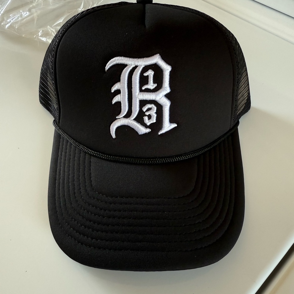 R13 Black and White Trucker Hat